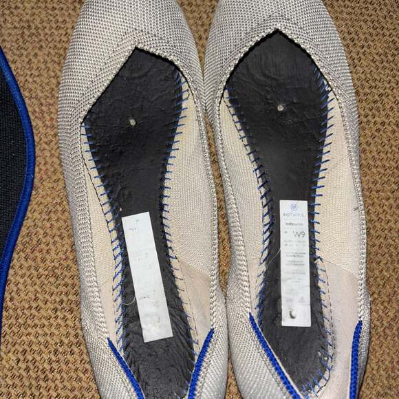 Rothy's The Point Cloud Grey Birdseye Knit Flats - Picture 2 of 4